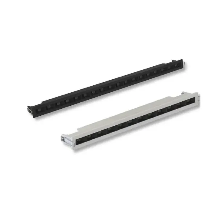 Beetel recessed linear grilles in black and white