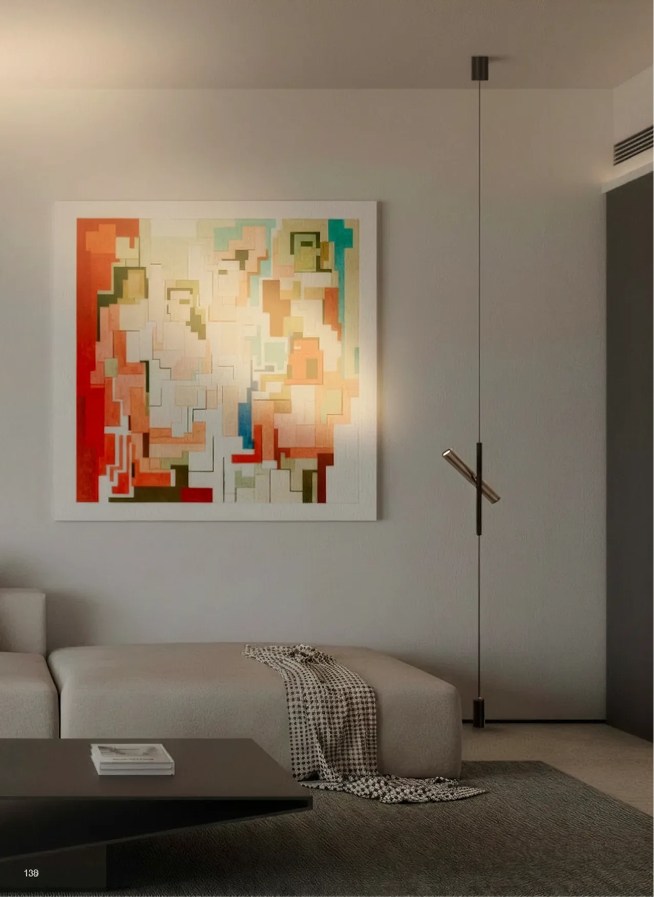 Living room interior designed with The Beam Gallery's ambient architectural lighting